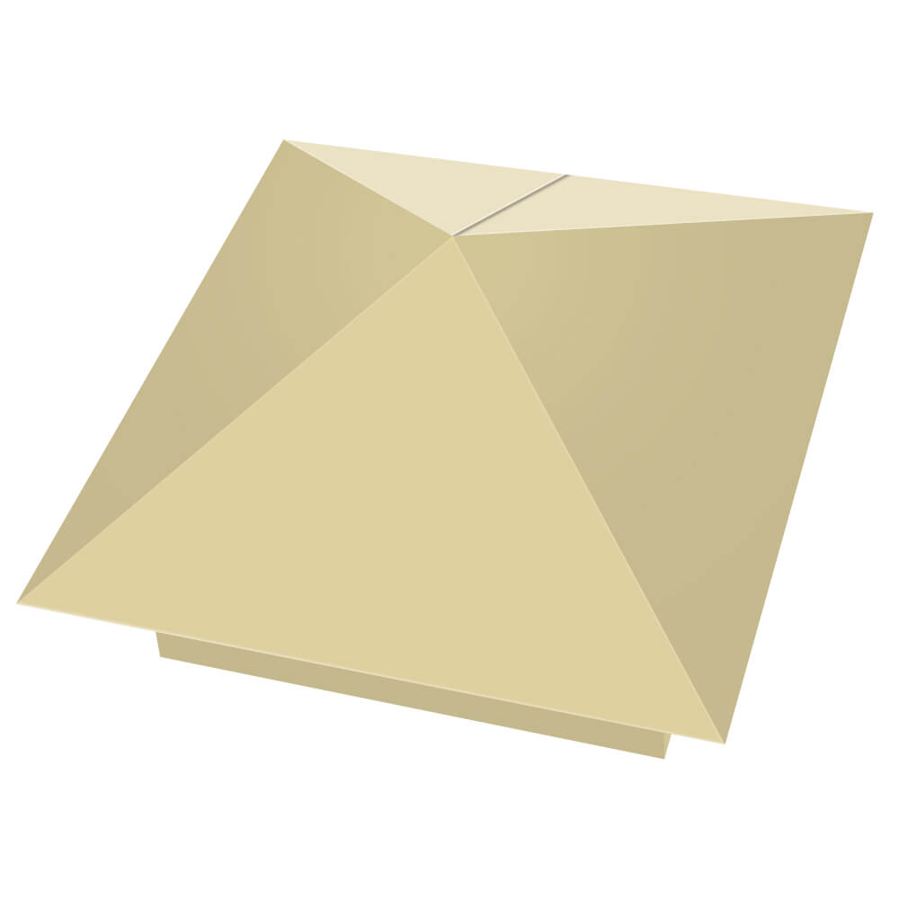 Колпак металлический 400х400мм RAL1014 Бежевый заборный Псков фото