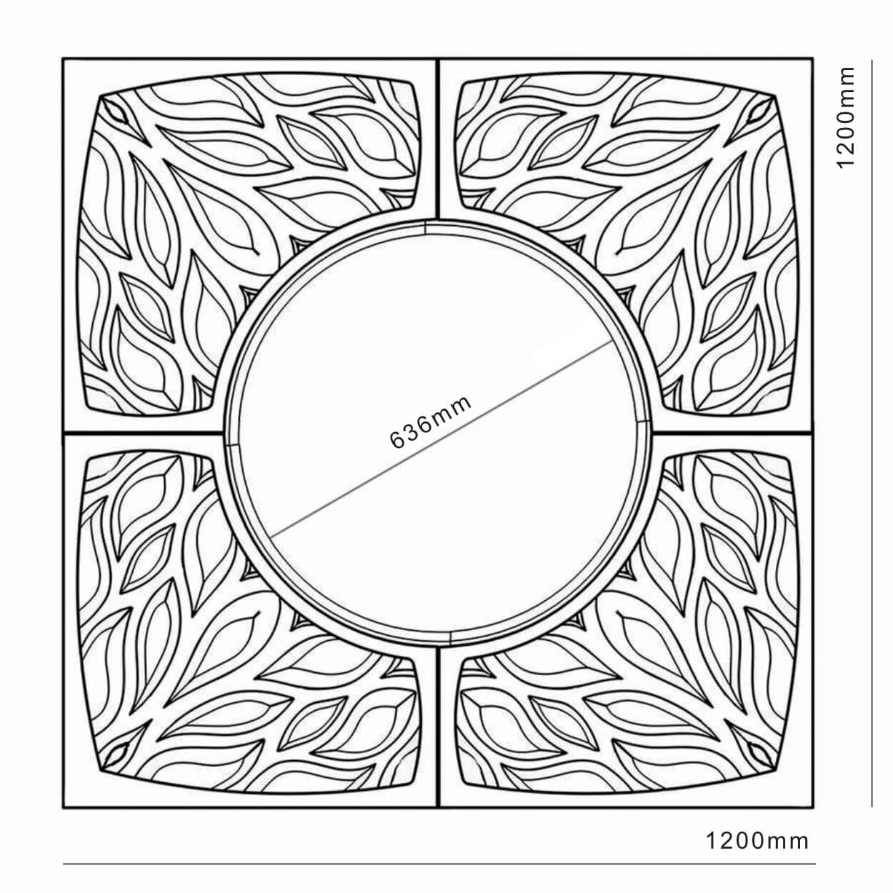 Приствольная решетка для дерева ZKING CRUST 1.2х1.2м Черная в Пскове фото