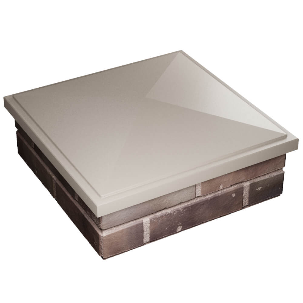 Колпак Zking БонаМоно Бежевый на столб 2х2 кирпича (515х515, 530х530мм) в Пскове фото