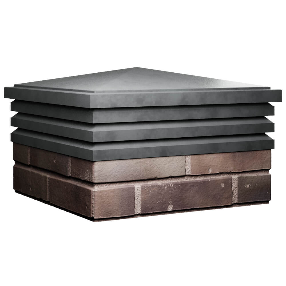 Колпак Zking Бона ХайТек Серый на столб 2х2 кирпича (513х513мм) в Пскове фото