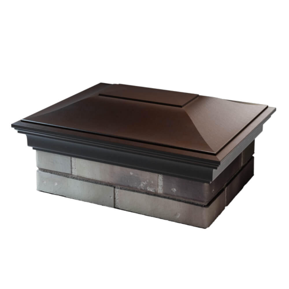 Колпак Zking Монблан Коричневый на столб 2х1.5 кирпича (515х385мм) в Пскове фото