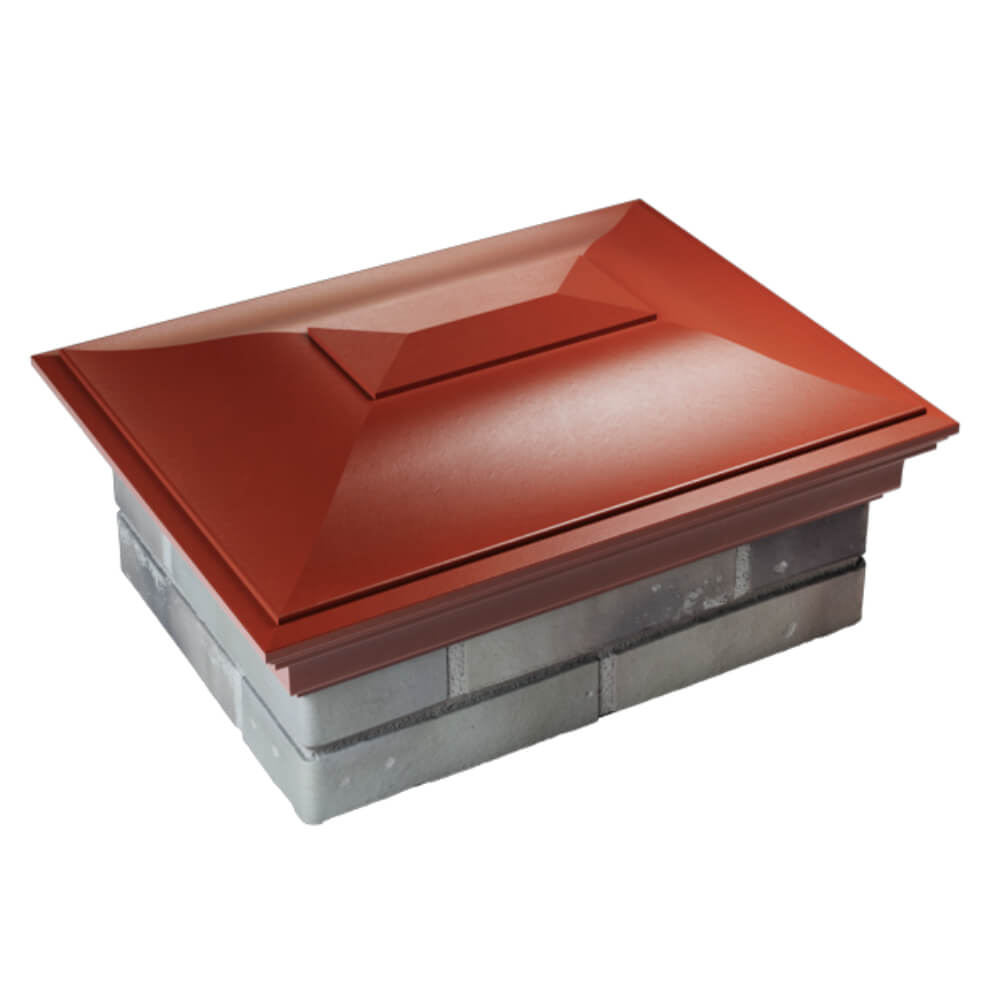 Колпак Zking Монблан Красный на столб 2х1.5 кирпича (515х385мм) Псков фото