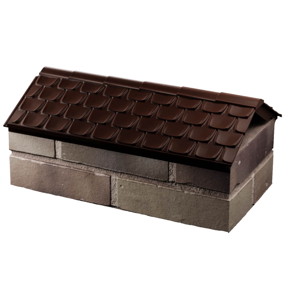 Парапет Zking Эльбрус Коричневый с посадкой на 1 кирпич (255мм) в Пскове фото