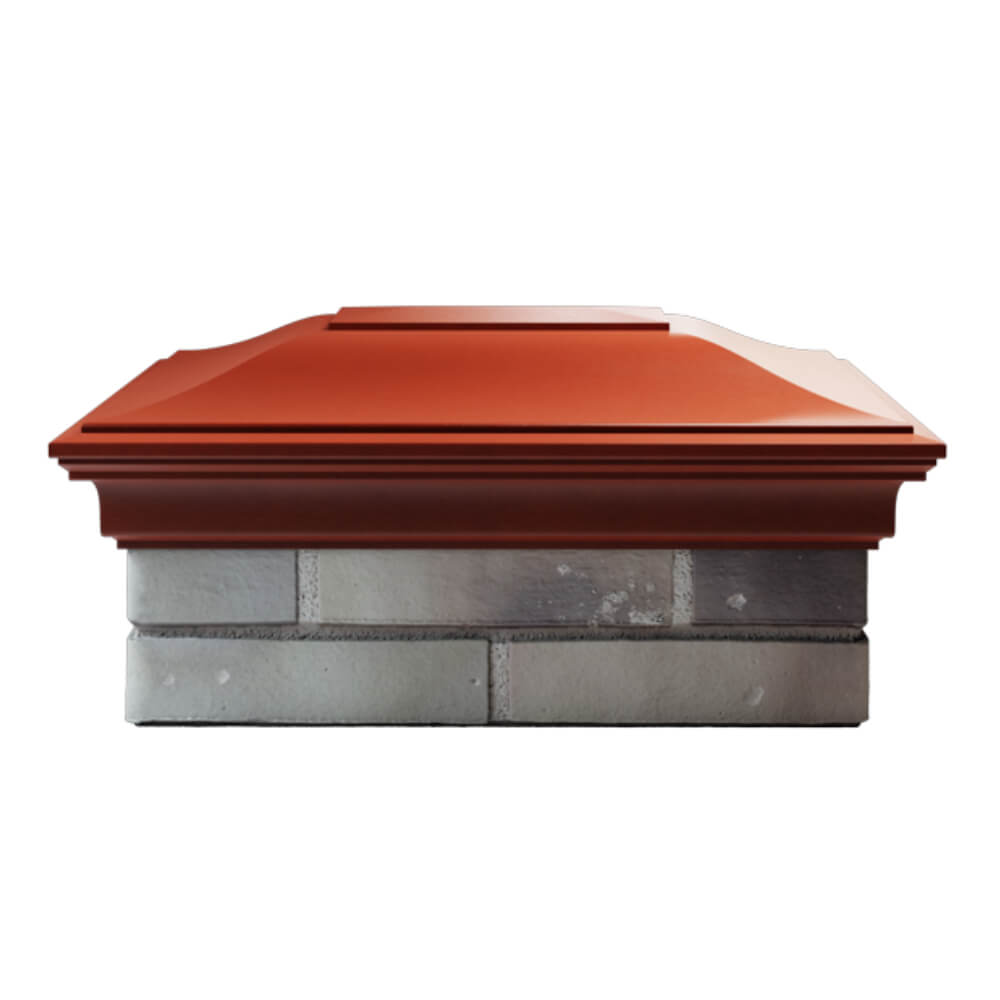 Колпак Zking Монблан Красный на столб 2х1.5 кирпича (515х385мм) в Пскове фото