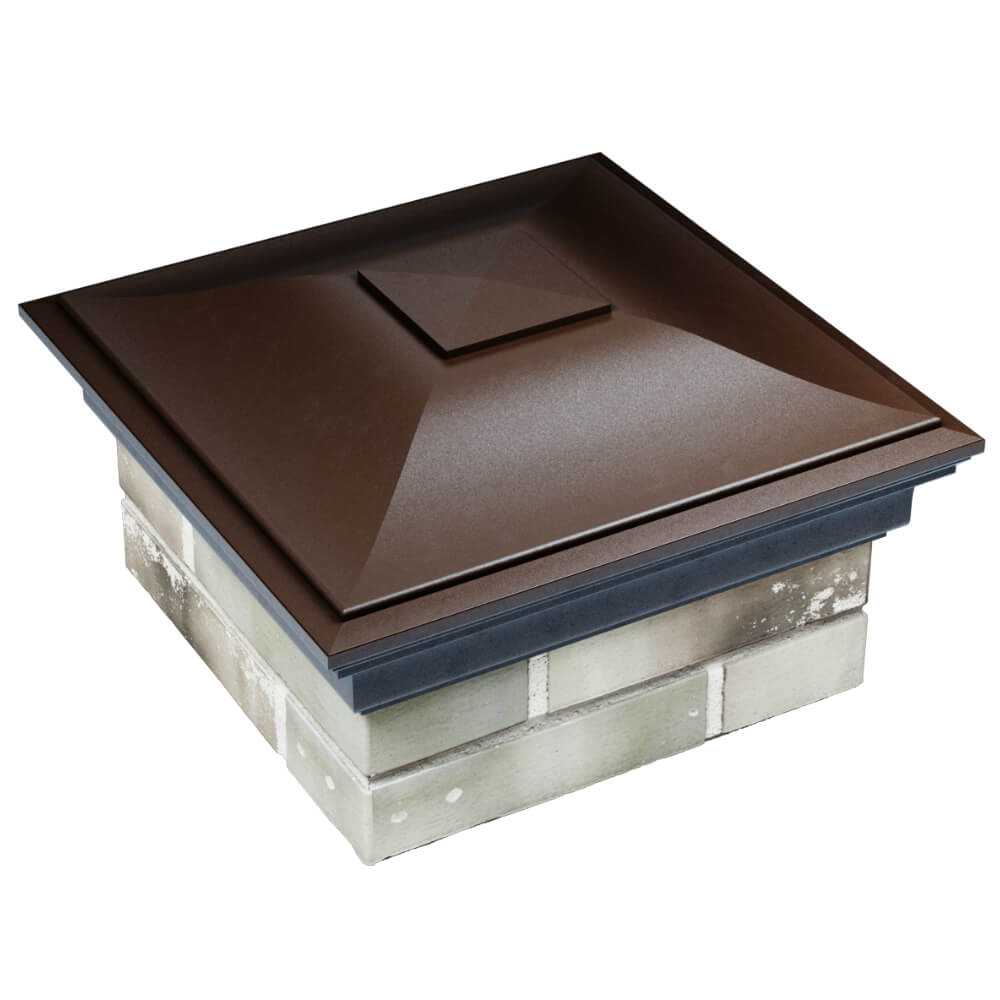 Колпак Zking Монблан Коричневый на столб 1.5х1.5 кирпича (385х385мм) в Пскове фото