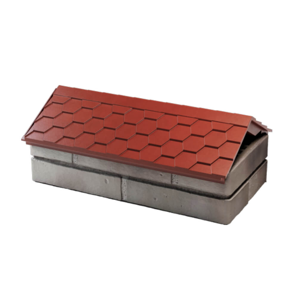 Парапет Zking Эверест Красный с посадкой на 1 кирпич (200/225/255мм) в Пскове фото