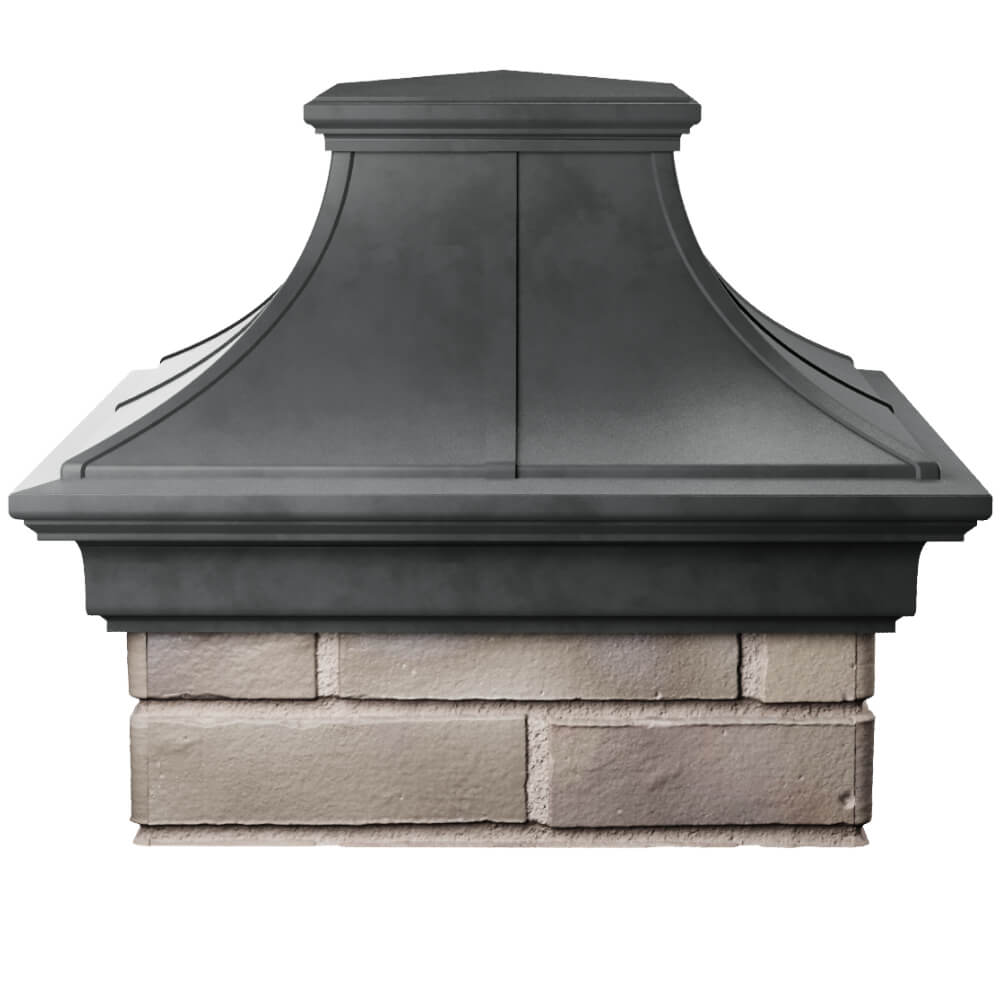 Колпак Zking Монблан Премиум Серый на столб 1.5х1.5 кирпича (385х385мм) Псков фото