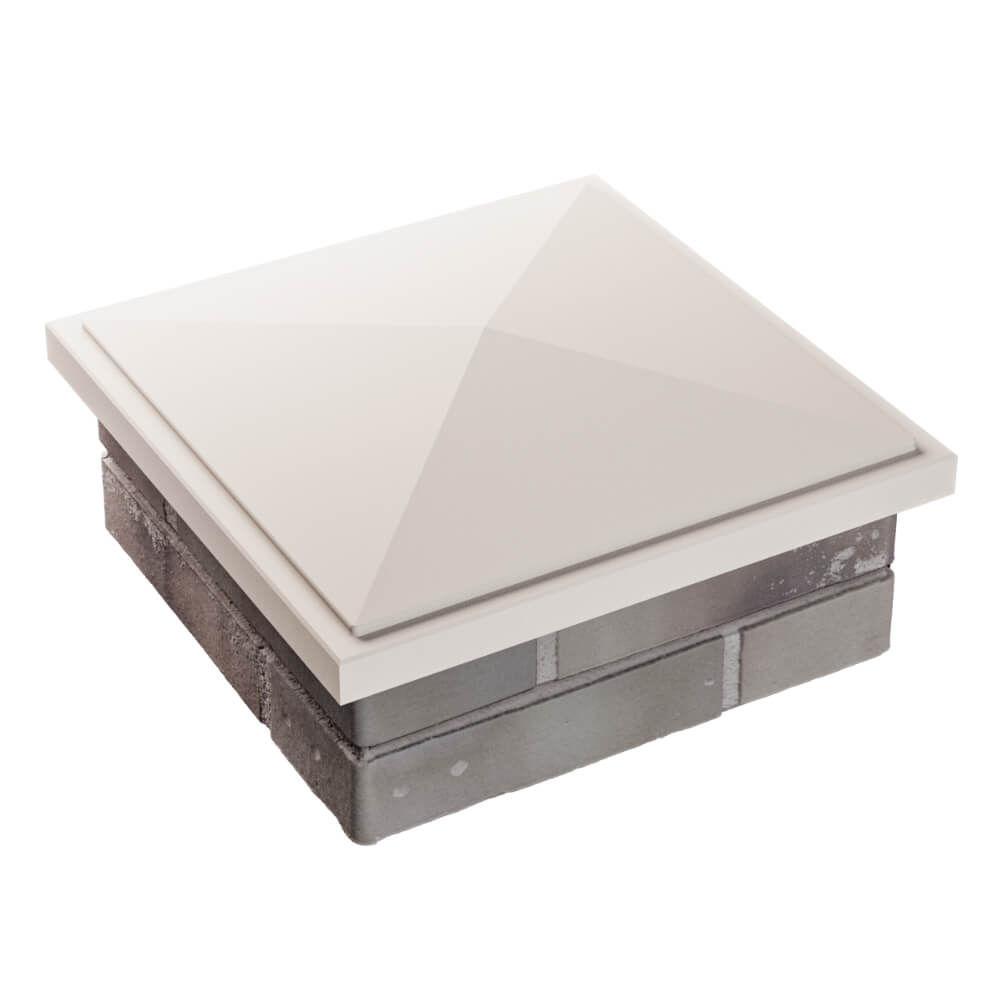 Колпак Zking БонаМоно Бежевый на столб 1.5х1.5 кирпича (385х385, 400х400мм) в Пскове фото