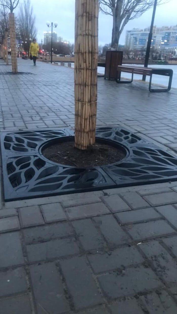 Приствольная решетка для дерева ZKING CRUST 1.2х1.2м Черная в Пскове фото