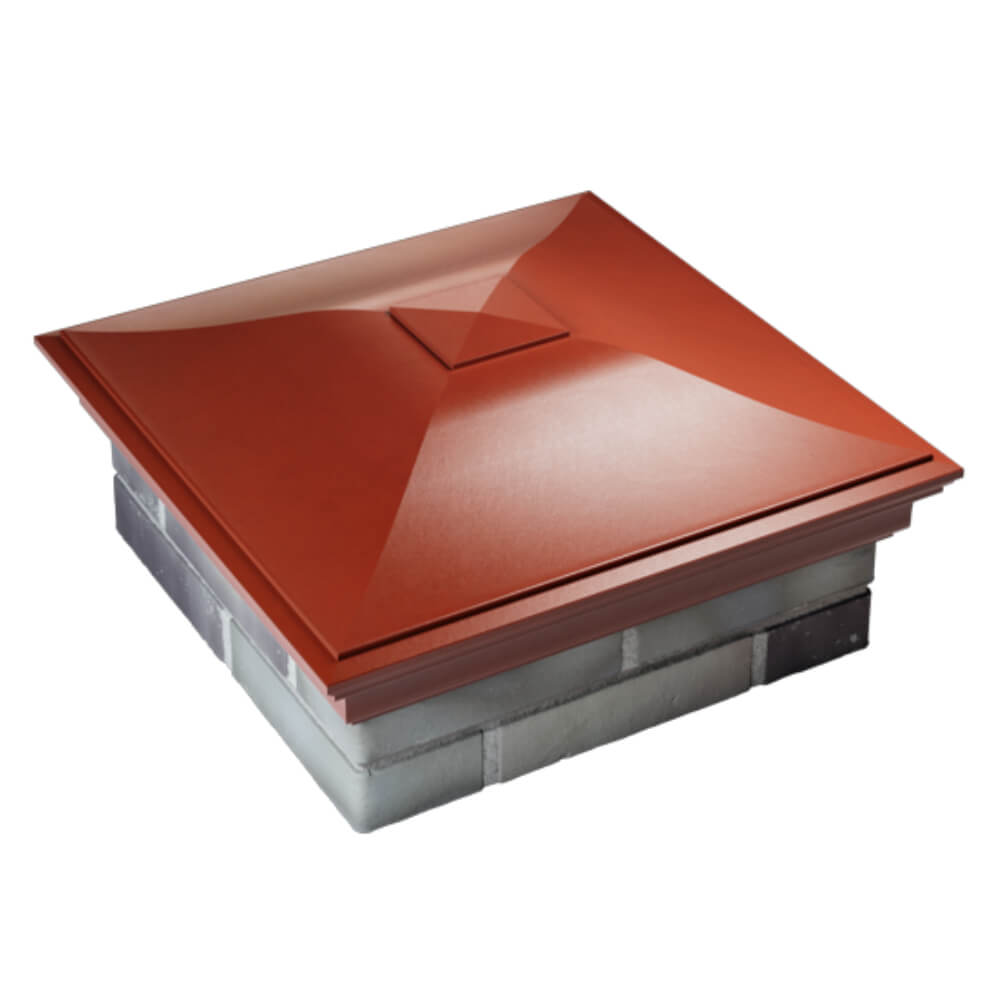 Колпак Zking Монблан Красный на столб 2х2 кирпича (515х515мм) Псков фото