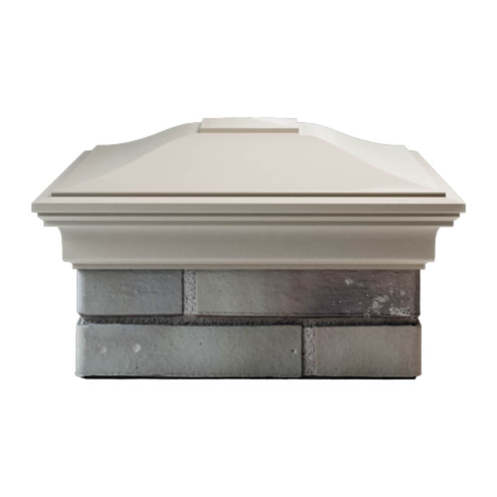 Колпак Zking Монблан Бежевый на столб 1.5х1.5 еврокирпича 0.7НФ (355х355мм) Псков фото