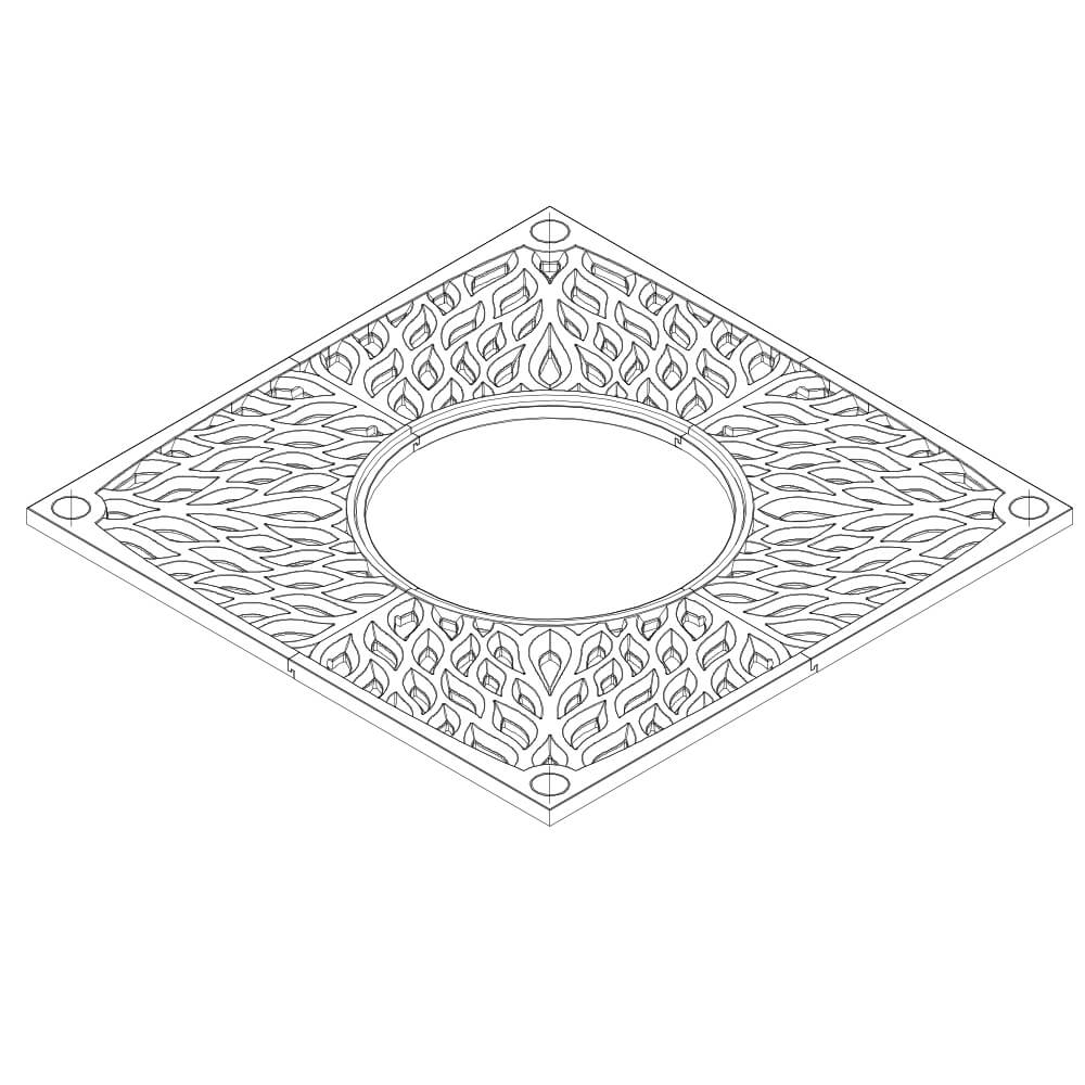 Приствольная решетка для дерева ZKING CRUST 2х2м Черная в Пскове фото