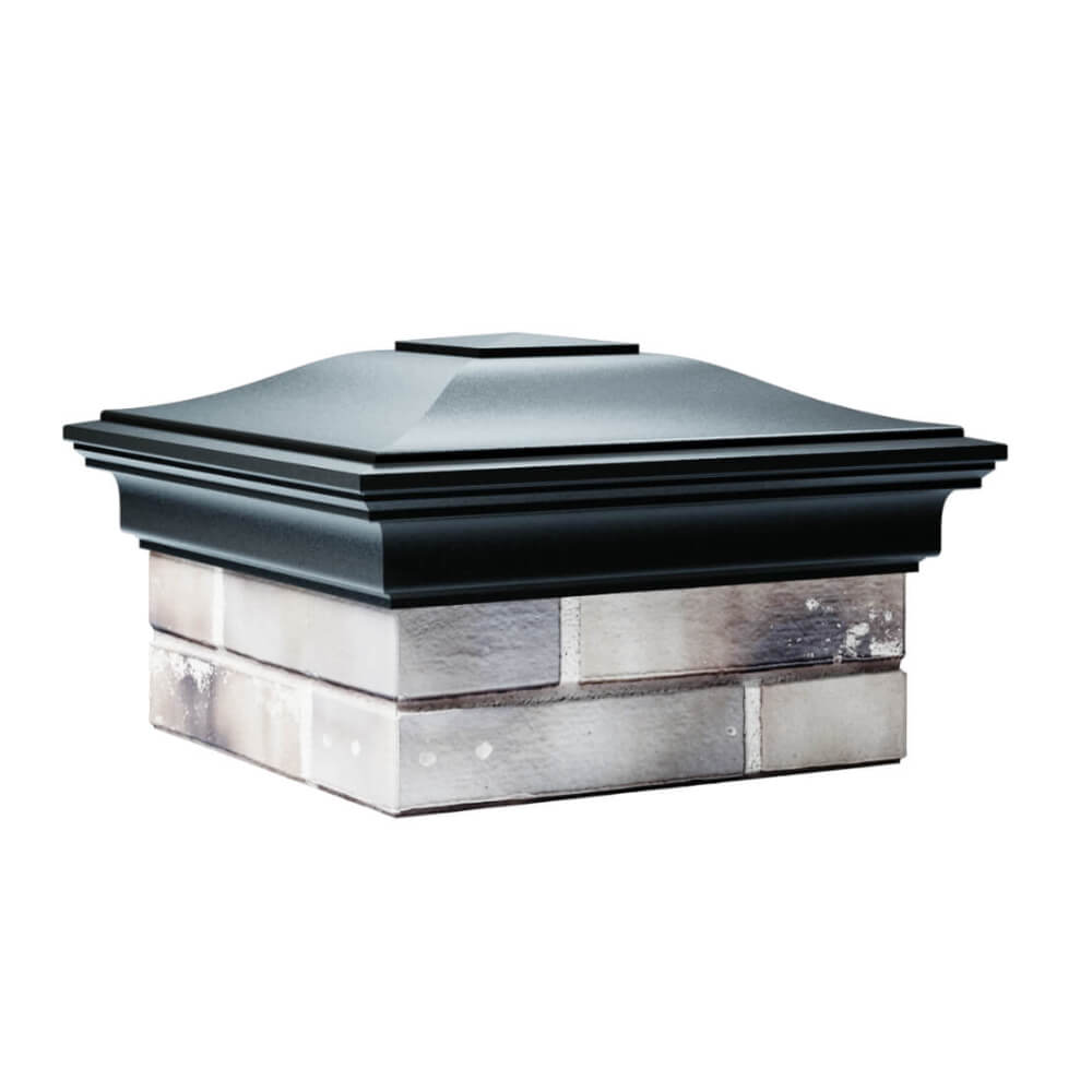 Колпак Zking Монблан Черный на столб 1.5х1.5 еврокирпича 0.7НФ (355х355мм) в Пскове фото