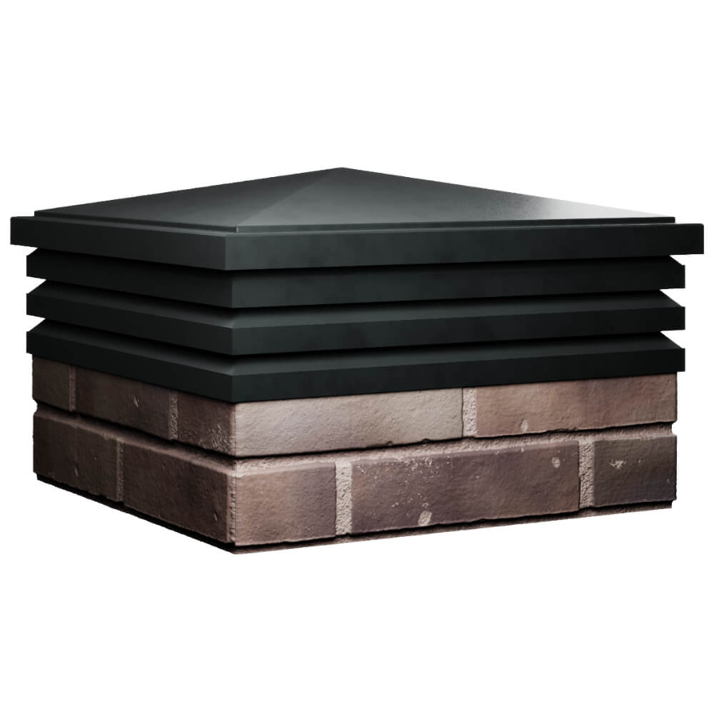 Колпак Zking Бона ХайТек Черный на столб 2х2 кирпича (513х513мм) в Пскове фото