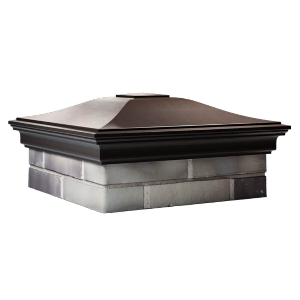 Колпак Zking Монблан Коричневый на столб 2х2 кирпича (515х515мм) в Пскове фото