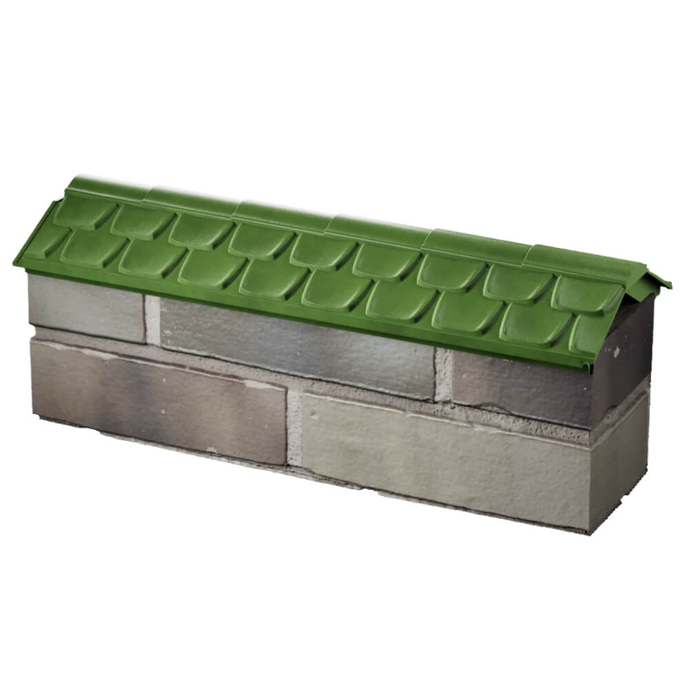 Парапет Zking Эльбрус Зеленый с посадкой на 0.5 кирпича (130мм) в Пскове фото