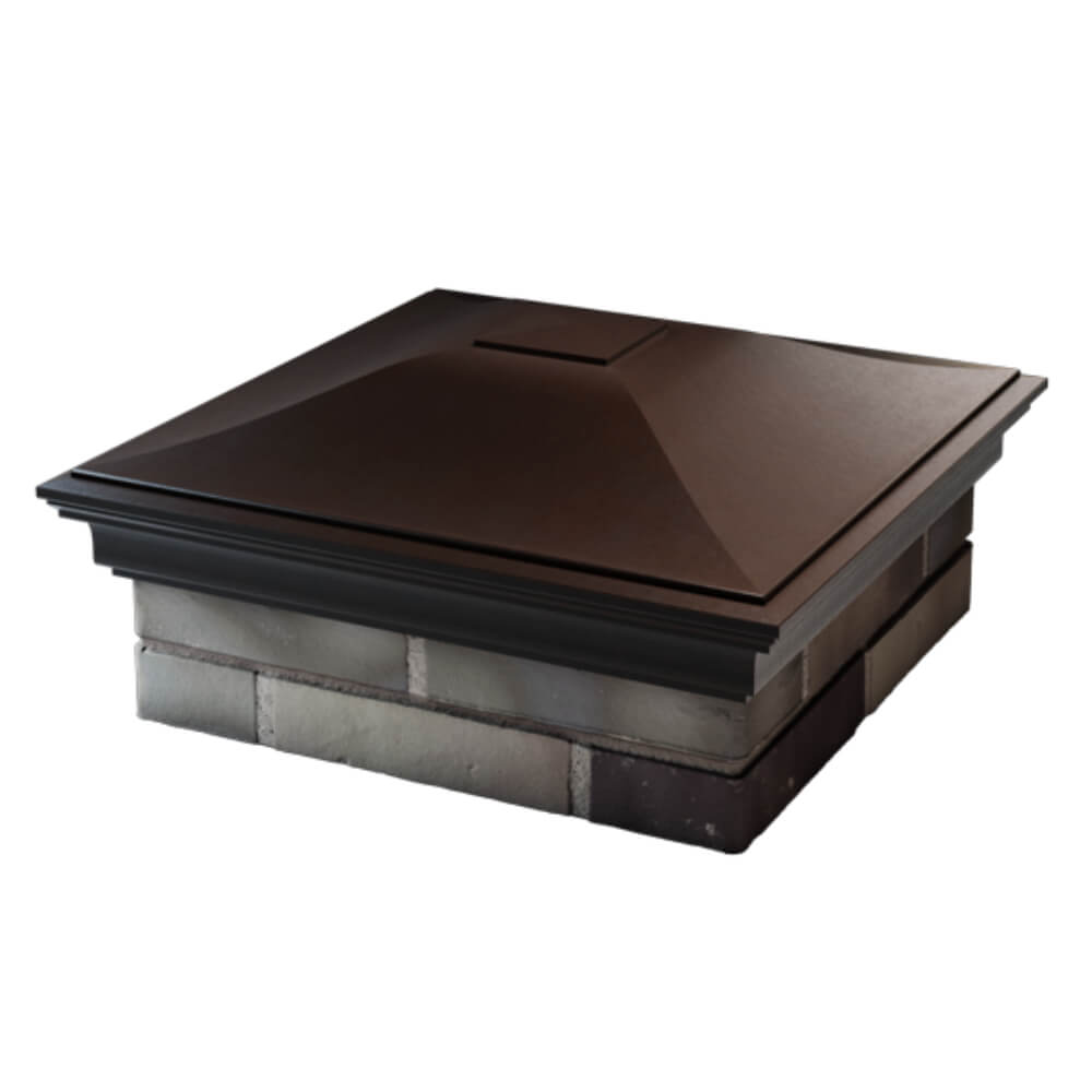Колпак Zking Монблан Коричневый на столб 2х2 кирпича (515х515мм) в Пскове фото