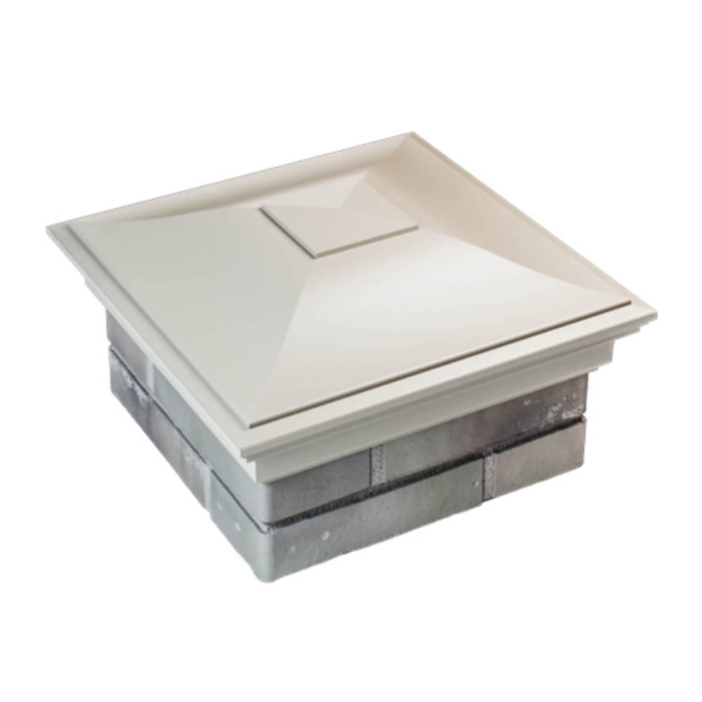 Колпак Zking Монблан Бежевый на столб 1.5х1.5 еврокирпича 0.7НФ (355х355мм) в Пскове фото