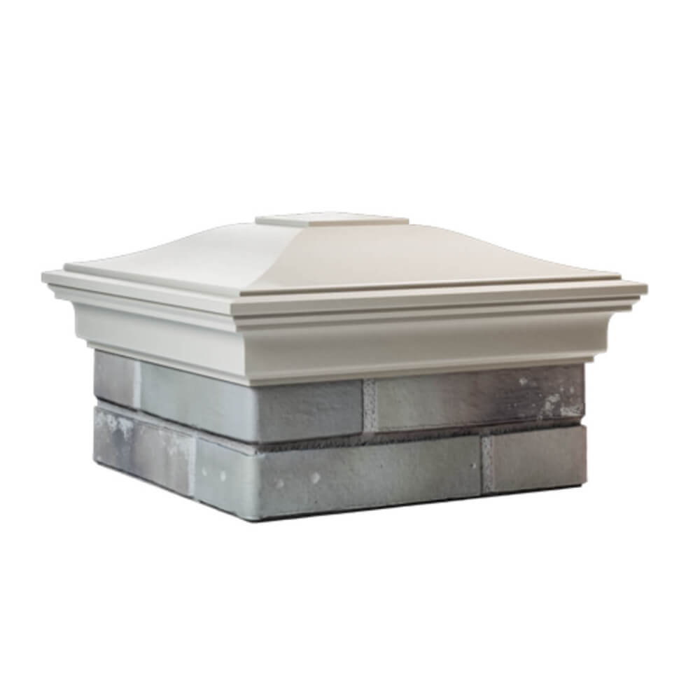 Колпак Zking Монблан Бежевый на столб 1.5х1.5 еврокирпича 0.7НФ (355х355мм) в Пскове фото