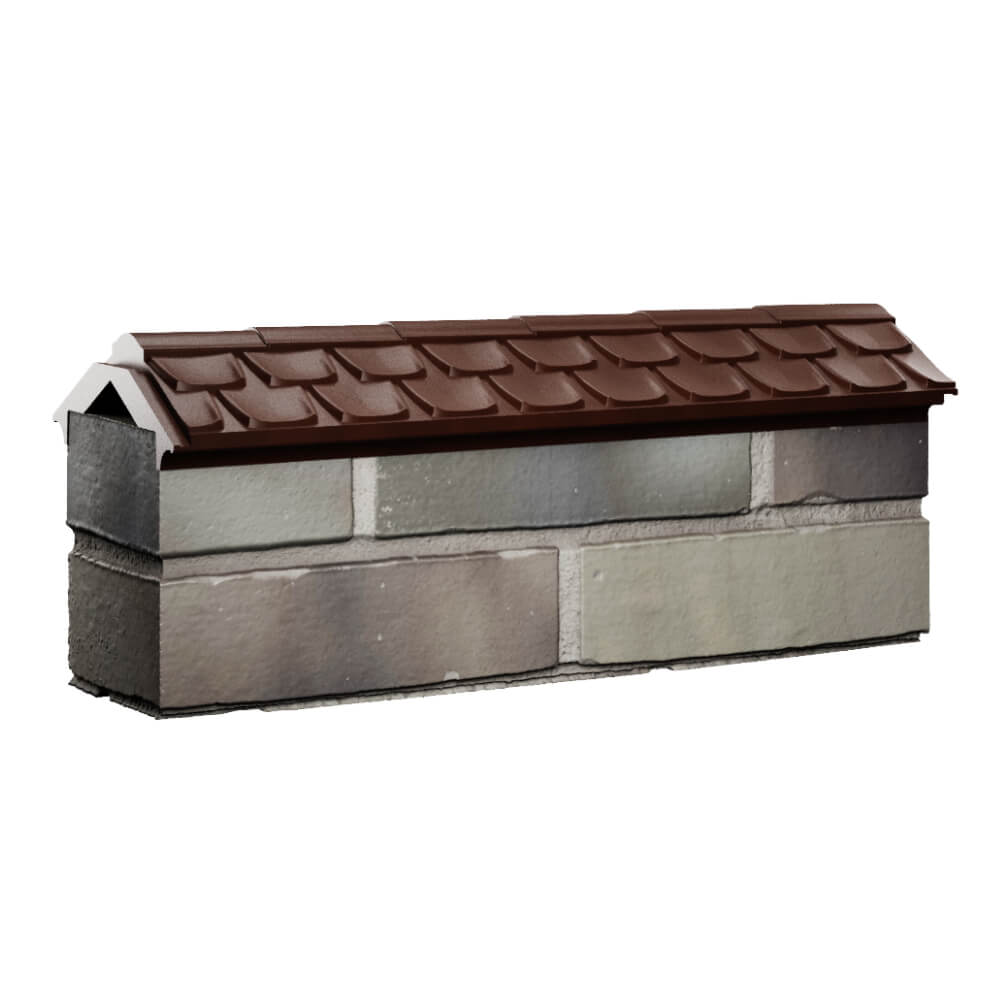 Парапет Zking Эльбрус Коричневый с посадкой на 0.5 кирпича (130мм) Псков фото