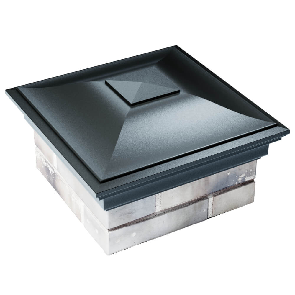 Колпак Zking Монблан Черный на столб 1.5х1.5 кирпича (385х385мм) в Пскове фото