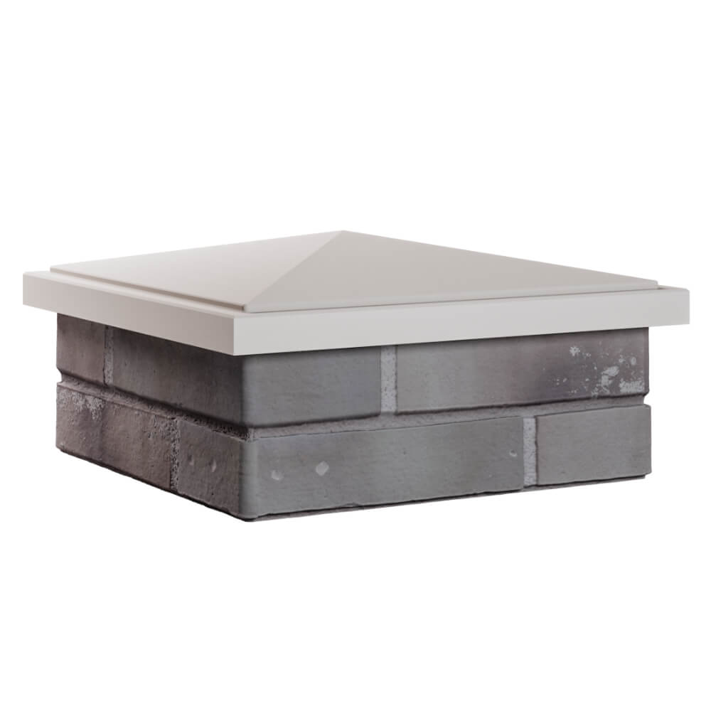 Колпак Zking БонаМоно Бежевый на столб 1.5х1.5 кирпича (385х385, 400х400мм) в Пскове фото