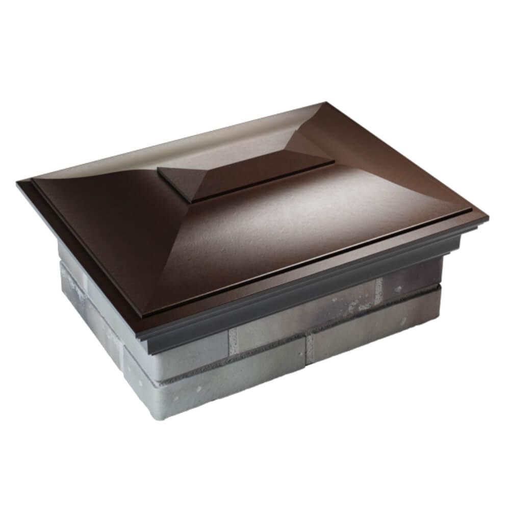 Колпак Zking Монблан Коричневый на столб 2х1.5 кирпича (515х385мм) Псков фото