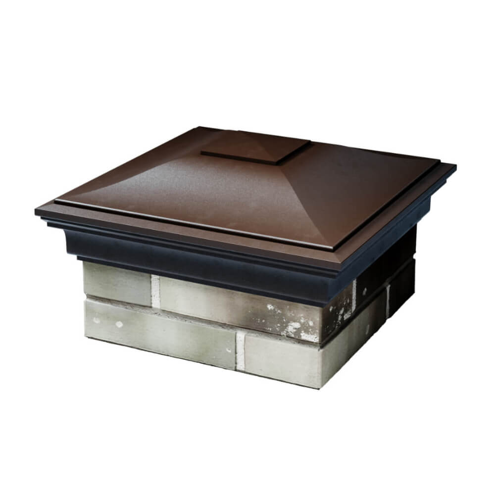 Колпак Zking Монблан Коричневый на столб 1.5х1.5 еврокирпича 0.7НФ (355х355мм) в Пскове фото