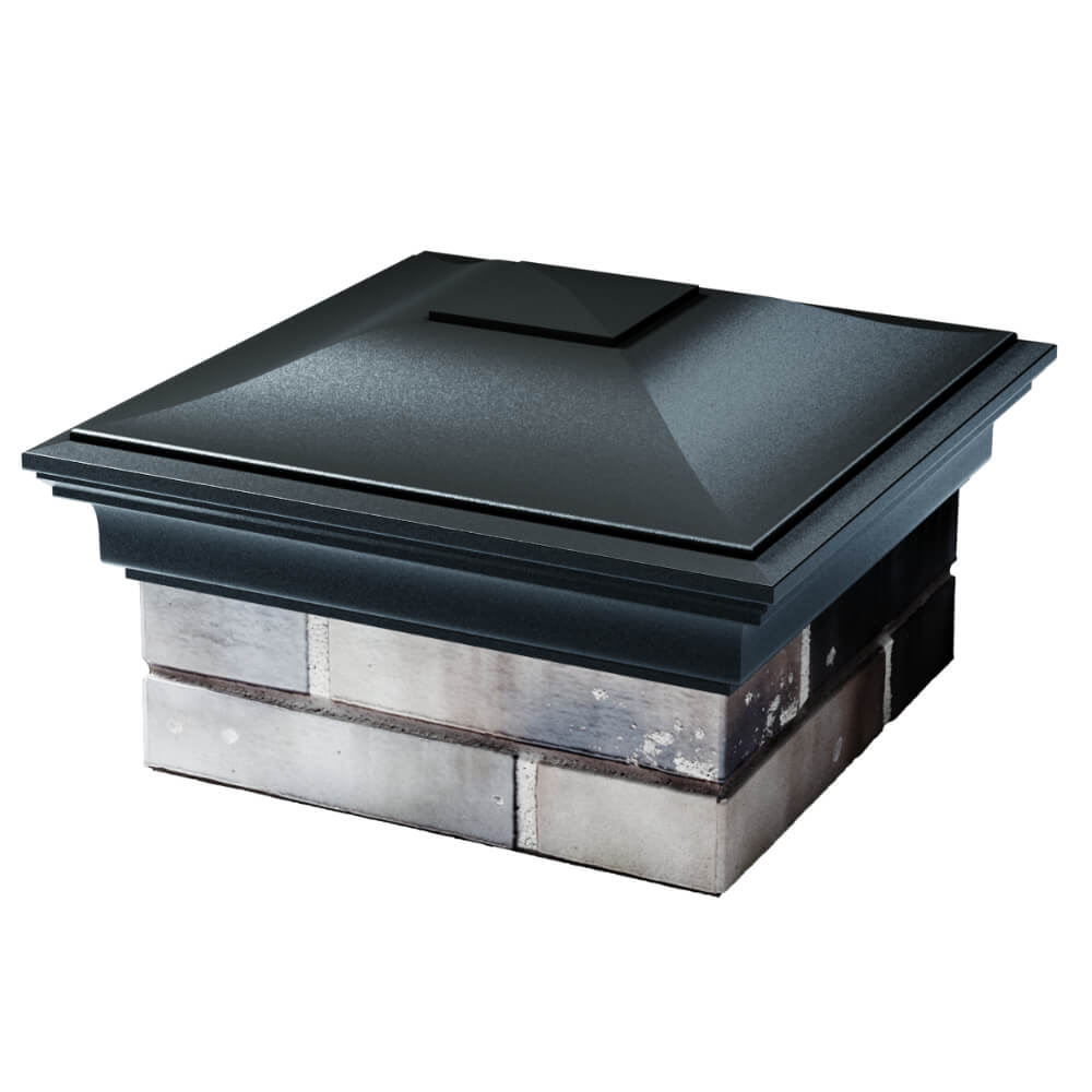 Колпак Zking Монблан Черный на столб 1.5х1.5 кирпича (385х385мм) в Пскове фото