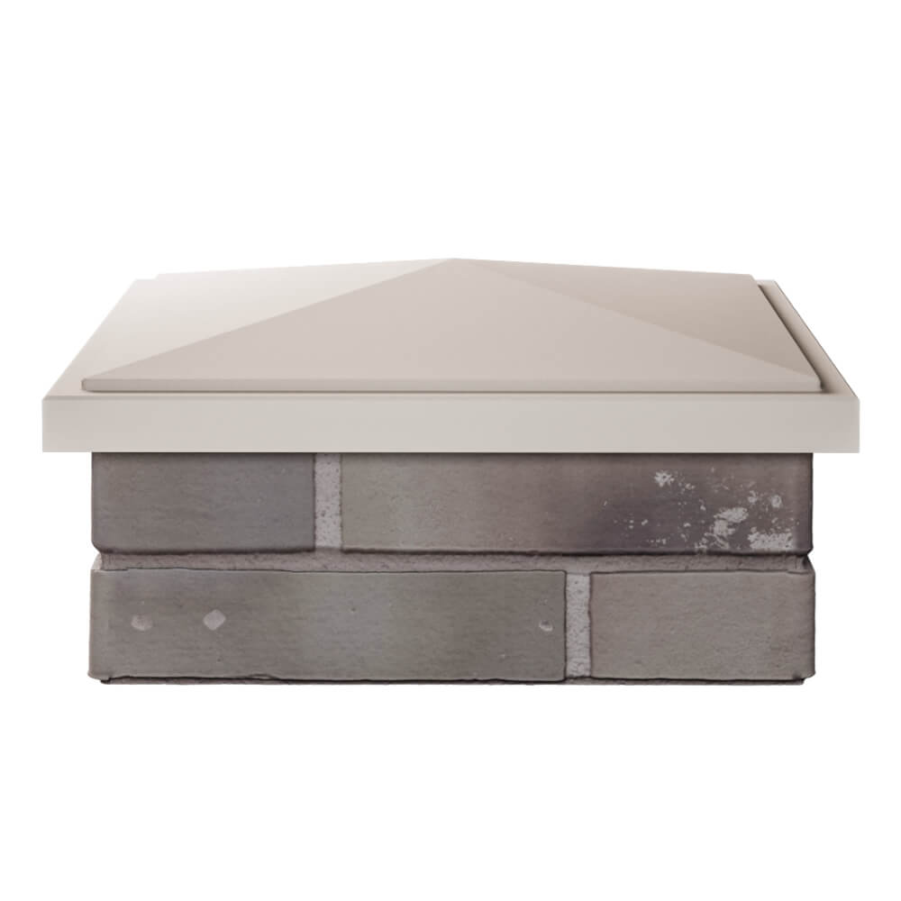 Колпак Zking БонаМоно Бежевый на столб 1.5х1.5 кирпича (385х385, 400х400мм) Псков фото