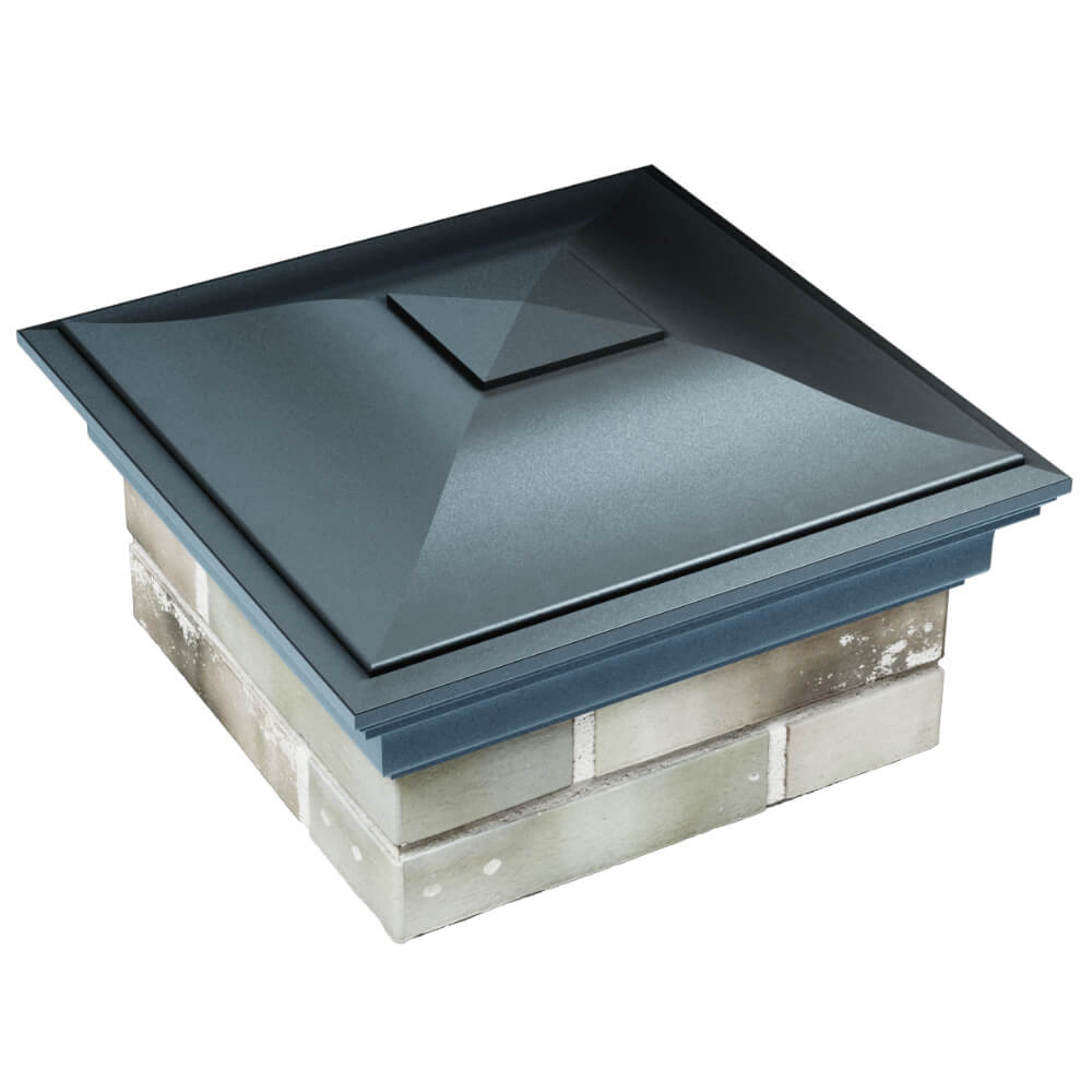 Колпак Zking Монблан Серый на столб 1.5х1.5 кирпича (385х385мм) в Пскове фото