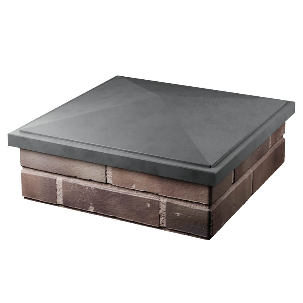 Колпак Zking БонаМоно Серый на столб 2х2 кирпича (515х515, 530х530мм) в Пскове фото