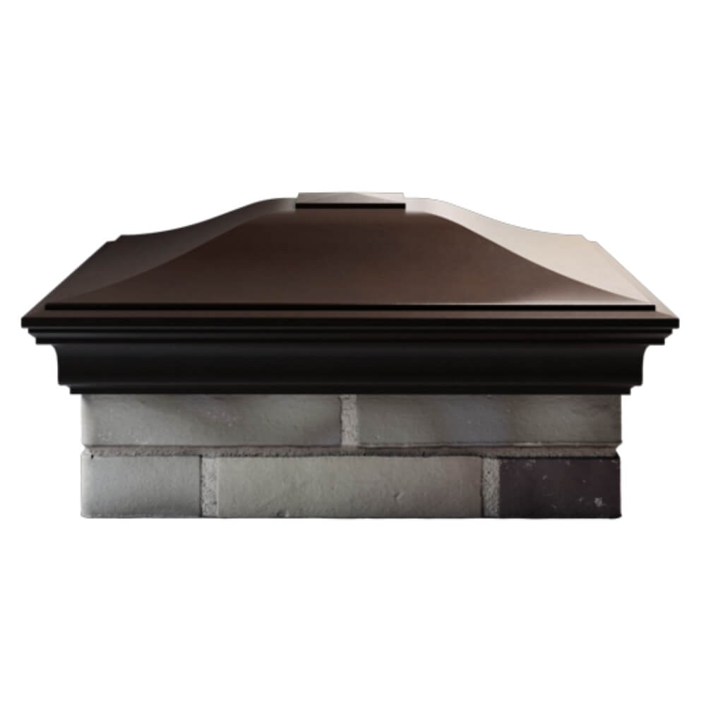 Колпак Zking Монблан Коричневый на столб 2х2 кирпича (515х515мм) в Пскове фото
