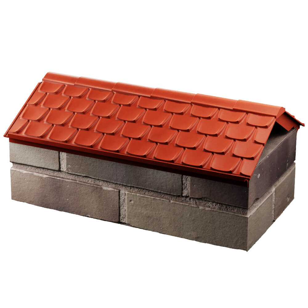 Парапет Zking Эльбрус Красный с посадкой на 1 кирпич (255мм) в Пскове фото