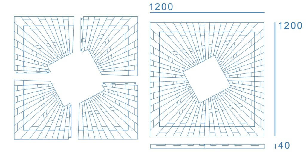 Приствольная решетка для дерева ZKING ATMOSPHERE 1.2х1.2м Серая в Пскове фото