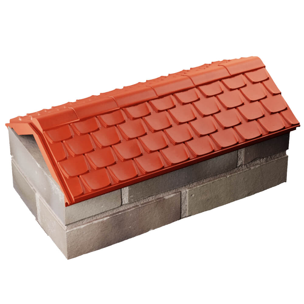 Парапет Zking Эльбрус Красный с посадкой на 1 кирпич (255мм) в Пскове фото