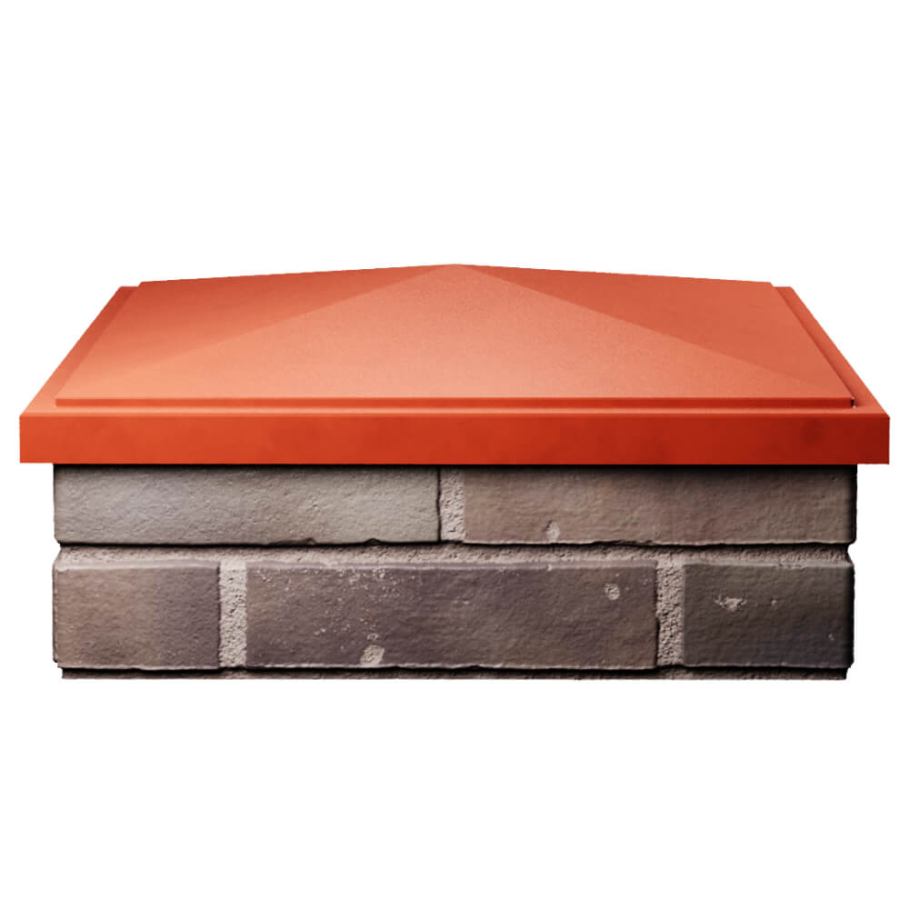 Колпак Zking БонаМоно Красный на столб 2х2 кирпича (515х515, 530х530мм) Псков фото