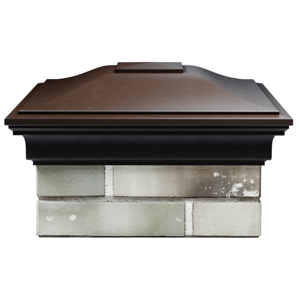 Колпак Zking Монблан Коричневый на столб 1.5х1.5 кирпича (385х385мм) Псков фото