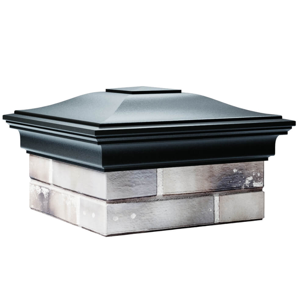 Колпак Zking Монблан Черный на столб 1.5х1.5 кирпича (385х385мм) в Пскове фото