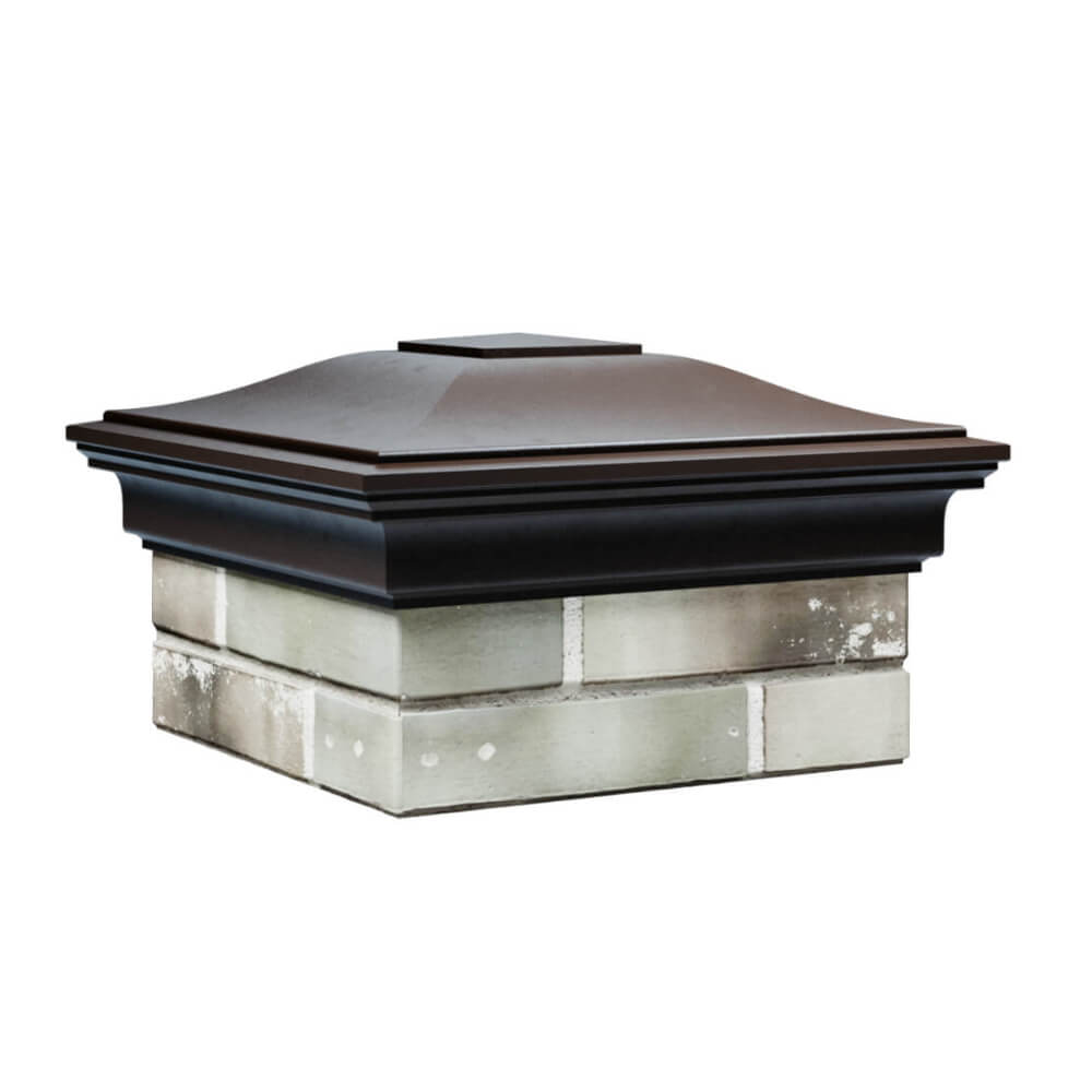 Колпак Zking Монблан Коричневый на столб 1.5х1.5 еврокирпича 0.7НФ (355х355мм) в Пскове фото