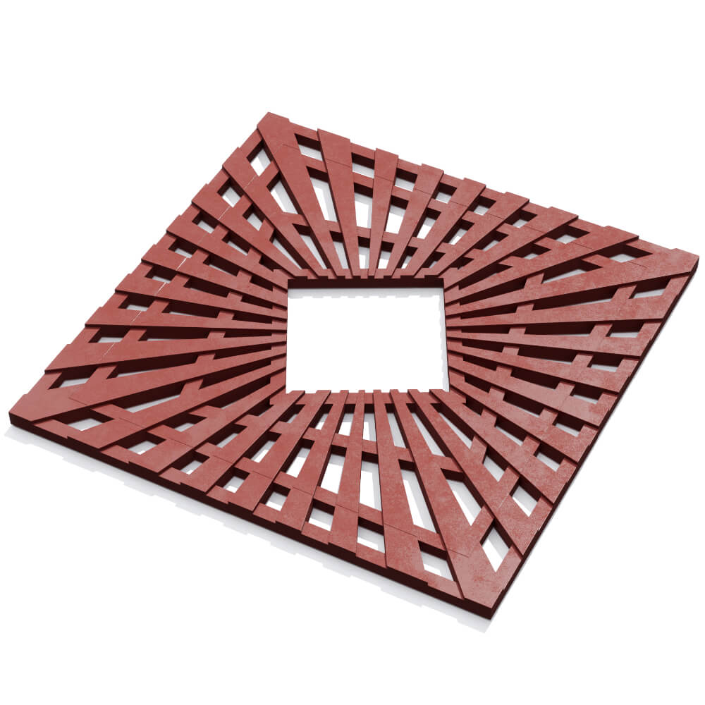 Приствольная решетка для дерева ZKING ATMOSPHERE 1.2х1.2м Красная в Пскове фото