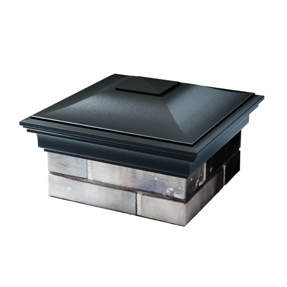 Колпак Zking Монблан Черный на столб 1.5х1.5 еврокирпича 0.7НФ (355х355мм) в Пскове фото