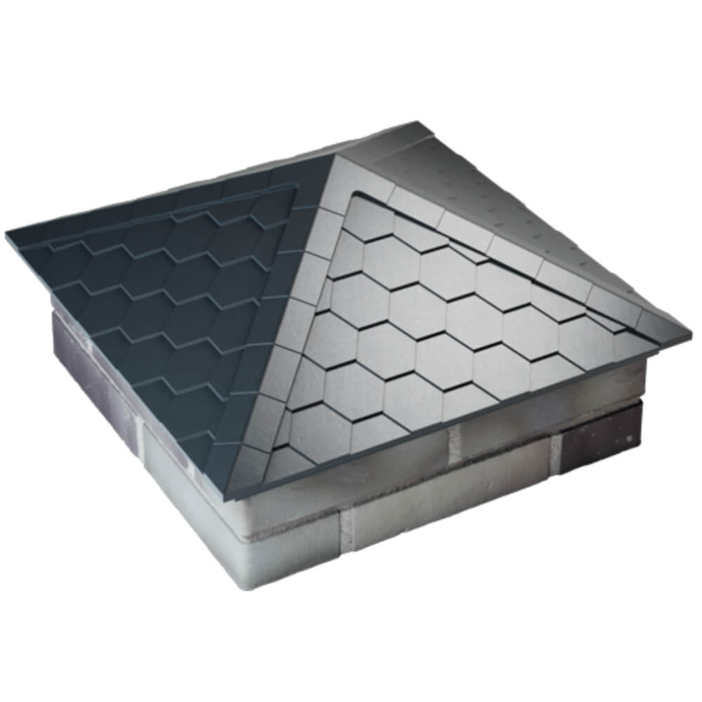 Колпак Zking Эверест Серый на столб 2х2 кирпича (535х535мм) Псков фото