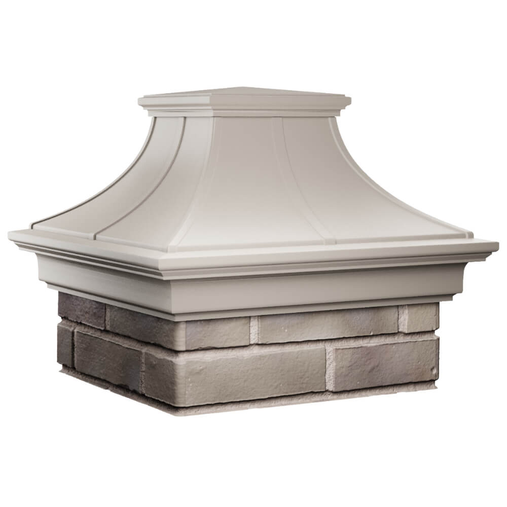 Колпак Zking Монблан Премиум Бежевый на столб 1.5х1.5 кирпича (385х385мм) в Пскове фото