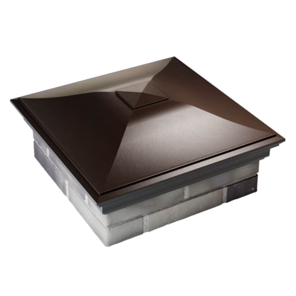 Колпак Zking Монблан Коричневый на столб 2х2 кирпича (515х515мм) Псков фото