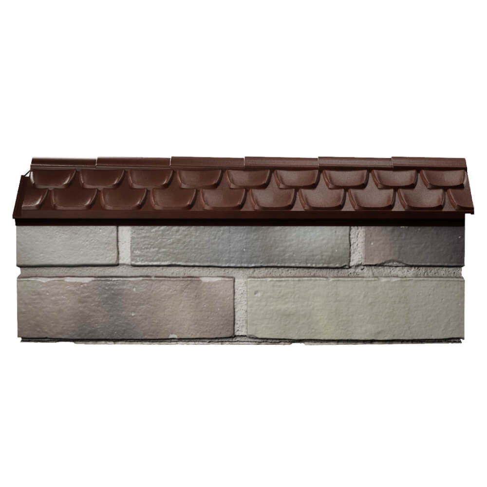 Парапет Zking Эльбрус Коричневый с посадкой на 0.5 кирпича (130мм) в Пскове фото