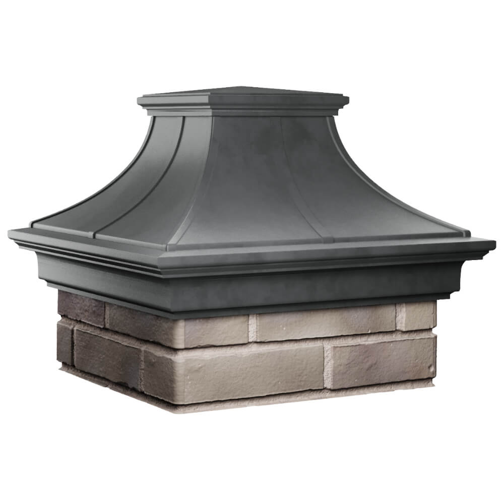 Колпак Zking Монблан Премиум Серый на столб 1.5х1.5 кирпича (385х385мм) в Пскове фото
