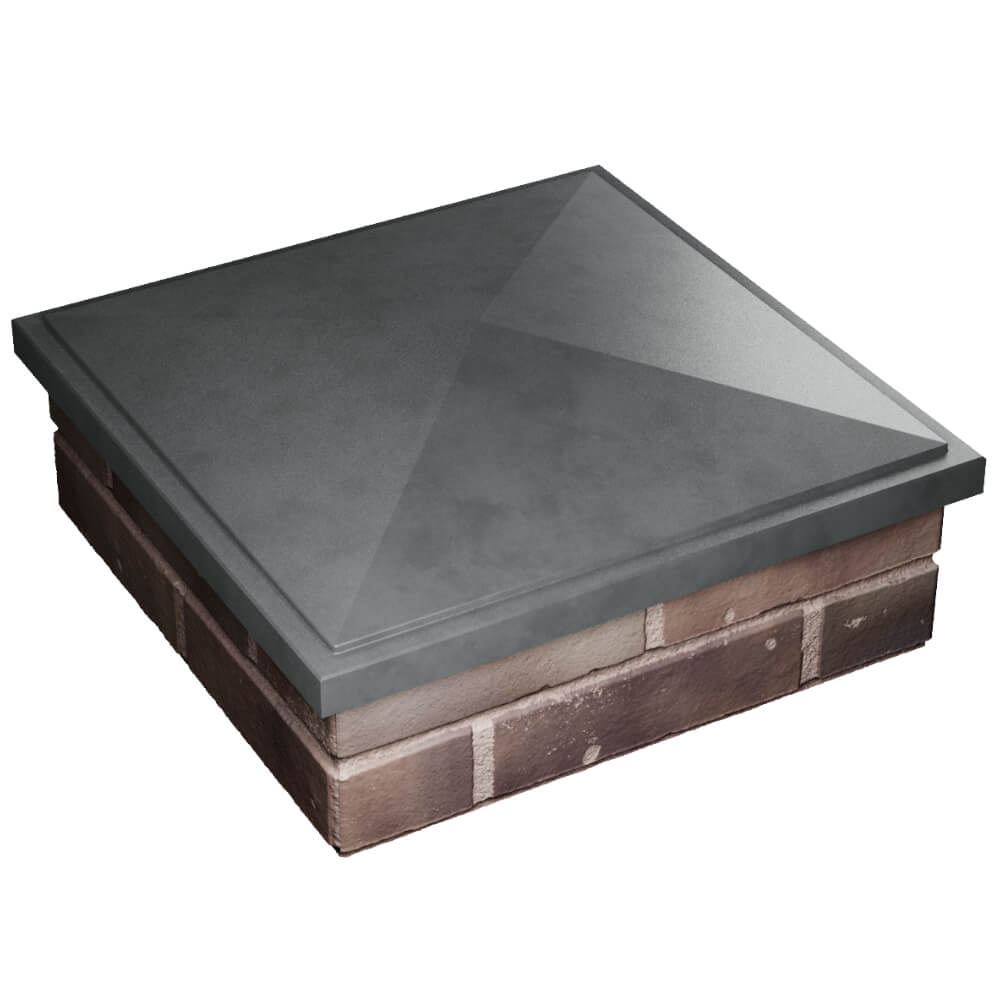 Колпак Zking БонаМоно Серый на столб 2х2 кирпича (515х515, 530х530мм) в Пскове фото