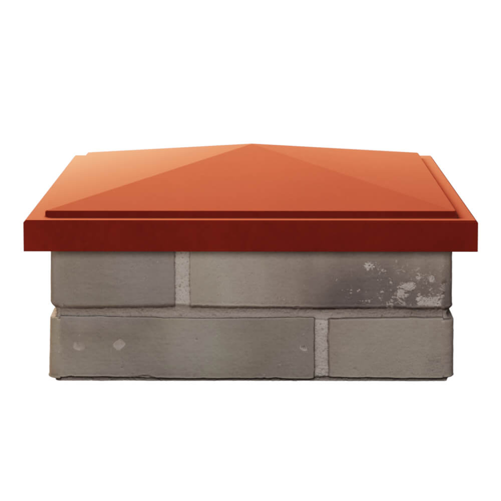 Колпак Zking БонаМоно Красный на столб 1.5х1.5 кирпича (385х385, 400х400мм) Псков фото