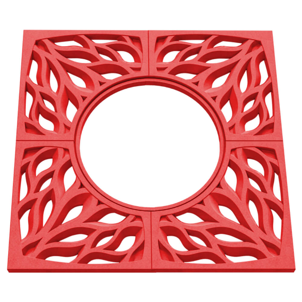 Приствольная решетка для дерева ZKING CRUST 1.2х1.2м Красная в Пскове фото